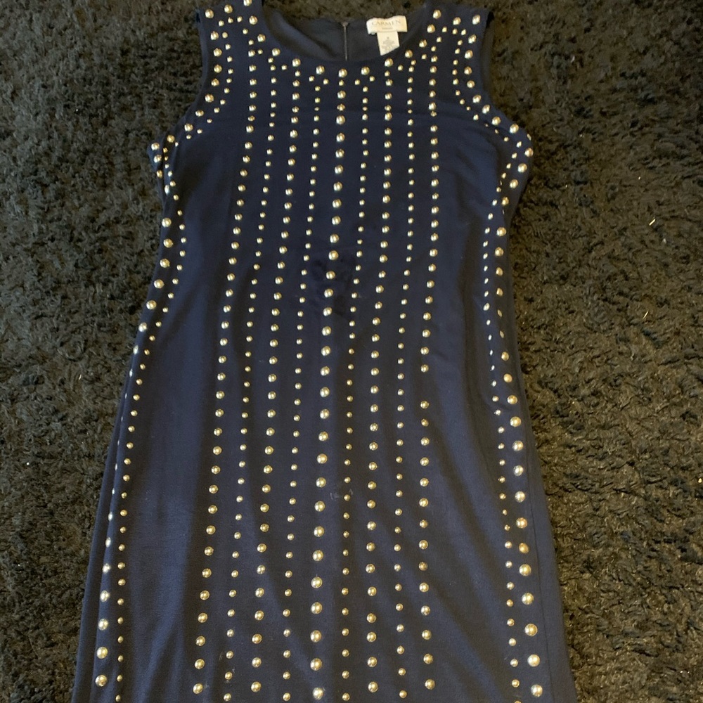 Gold Studded knit dress